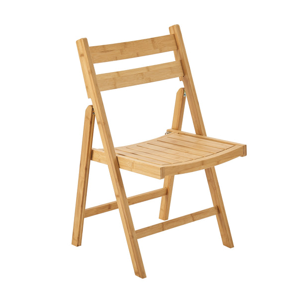 Fällbar stol Gran av bambu, set om 2 [en.casa]