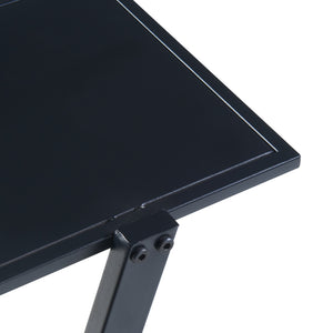 Stående hylla Rollag 72x40x25cm metall svart [en.casa]