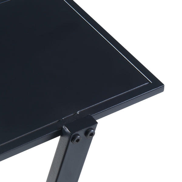 Stående hylla Rollag 72x40x25cm metall svart [en.casa]