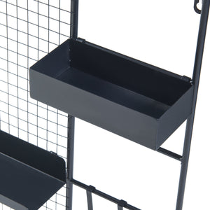 Vägggaller Westre 70x60x11cm metall svart [en.casa]