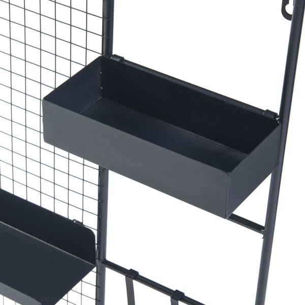 Vägggaller Westre 70x60x11cm metall svart [en.casa]