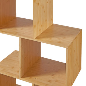 Bokhylla Gullspång 130x55x30 cm bambu [en.casa]