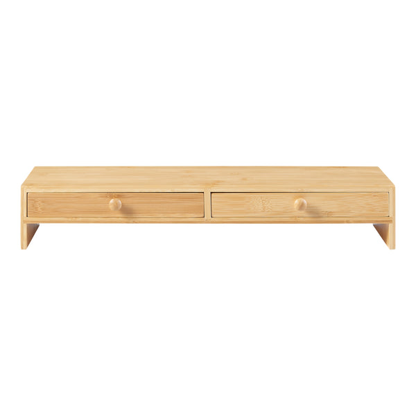 Monitorstativ Hallstahammar 56x18x9,5 cm bambu [en.casa]