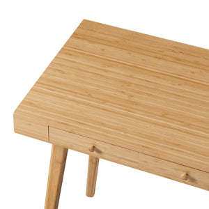 Skrivbord Hässleholm 100x50x75 cm bambu [en.casa]