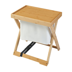 Hattfjelldal picknickbord 53x48x32cm bambu [en.casa]
