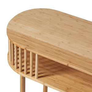 Avlastningsbord Pomarkku 120x39x85 cm bambu [en.casa]