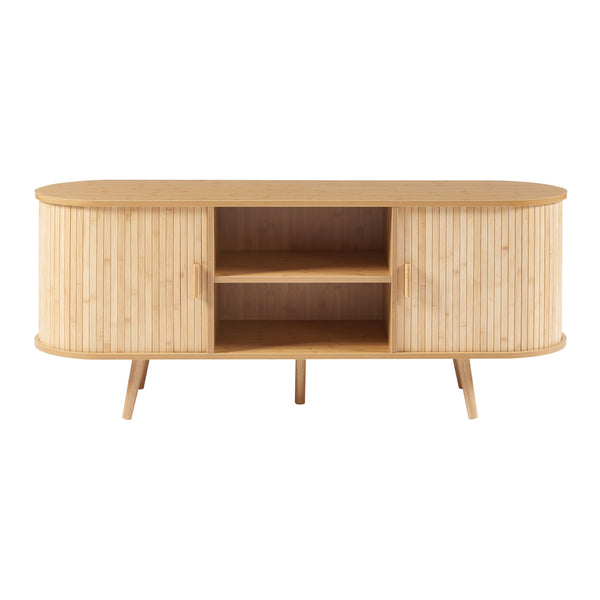 Tv-bänk Nordkapp 140x40x56 cm bambu [en.casa] 