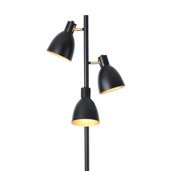 Witney 3-ljus golvlampa metall svart [lux.pro]