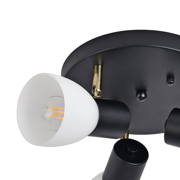 Taklampa Abbey svart / vit [lux.pro]