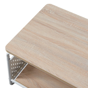 Soffbord Dyrøy 100x50x43cm vit/ek [en.casa]
