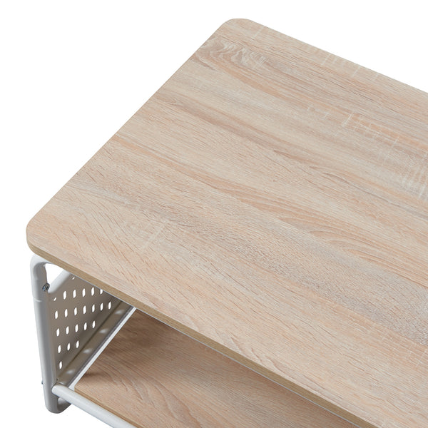Soffbord Dyrøy 100x50x43cm vit/ek [en.casa]