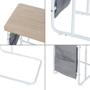 Laptopbord Dyrøy 56x48x37cm vit/ek [en.casa]