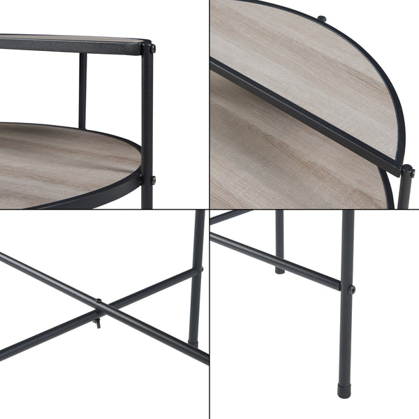 Sidobord Fyresdal 68x62 cm metall [en.casa] 