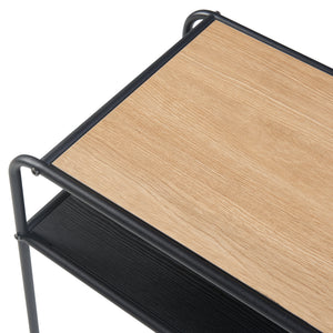 Sidobord Krødsherad 55x51x36cm svart/ek [en.casa]