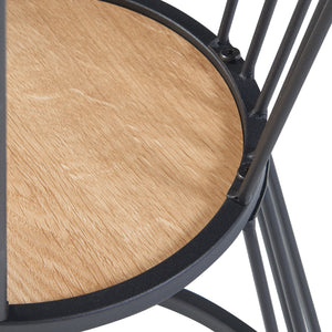 Sidobord Fossbergom svart/ek-look [en.casa]