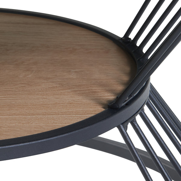 Soffbord Fossbergom svart/ek-look [en.casa]