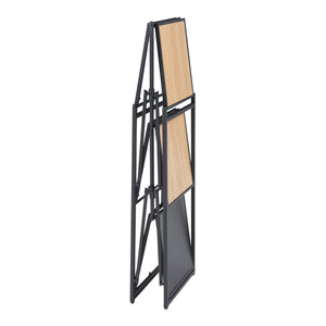 Vikhylla Telemark 81x68x38 cm svart/ek-look [en.casa]