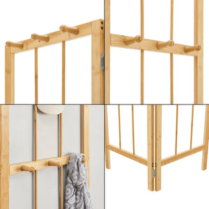 Hörngarderob Hyllestad 165,5x92x8cm Bambus [en.casa]