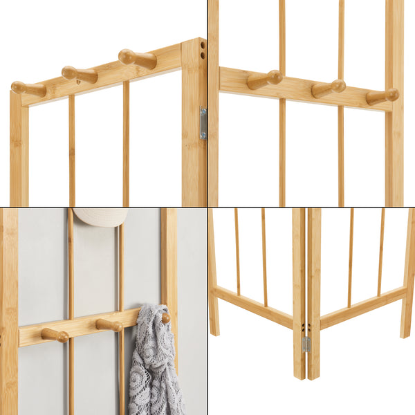Hörngarderob Hyllestad 165,5x92x8cm Bambus [en.casa]