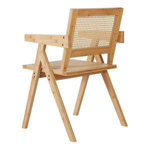 Matstol Asikkala 79x50x50cm Bambus/Rattanutseende [en.casa]