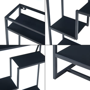 Väggmonterad hylla Uurainen 60x40x13 cm Svart [en.casa]