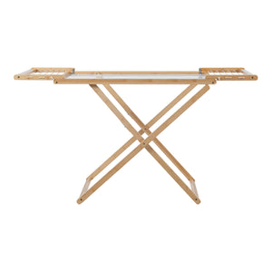 Hopfällbar klädstreck Fakala 154x59x82 cm bambu [en.casa]