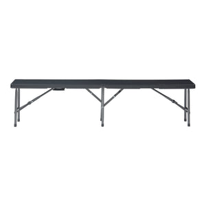 Hopfällbar bänk Mark 180x25x43 cm rottingkänsla [en.casa] 