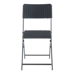 Klappstol Mark set om 2 rottingkänsla 87x46x53 cm [en.casa]