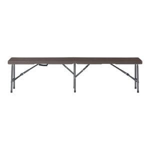 Hopfällbar bänk Lillestrøm 180x25x43 cm trämönster [en.casa]