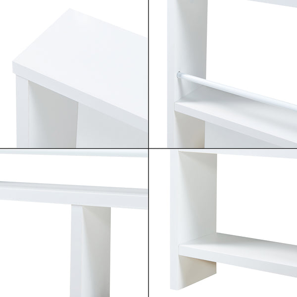 Väggmonterad hylla Piteå 60x10,5x45cm Vit [en.casa]