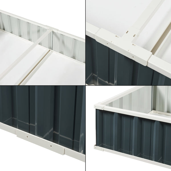 Upphöjd säng Albrandswaard 258x90x30 cm antracit [en.casa]