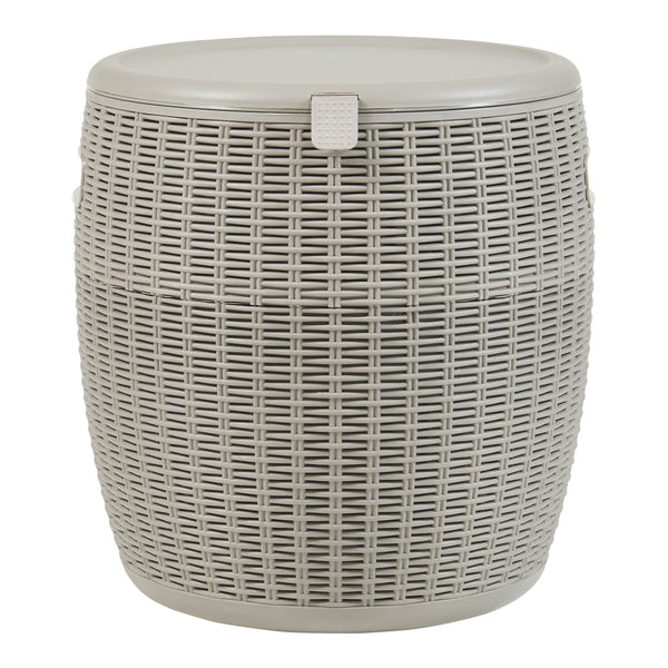 Kylbox-pall Avetrana 44xØ40 cm Ljusbrun [casa.pro]