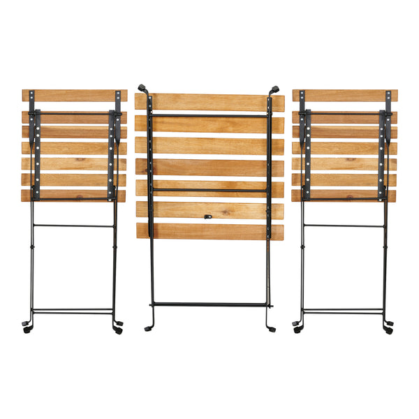 Caféset Bovino bord och 2 stolar akacia [casa.pro] 