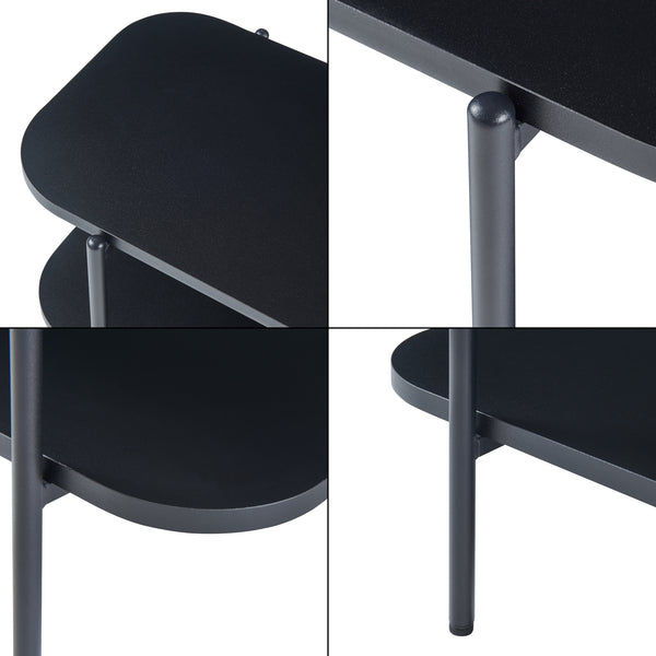 TV-bord Samnanger 120x40x45 cm Svart [en.casa]