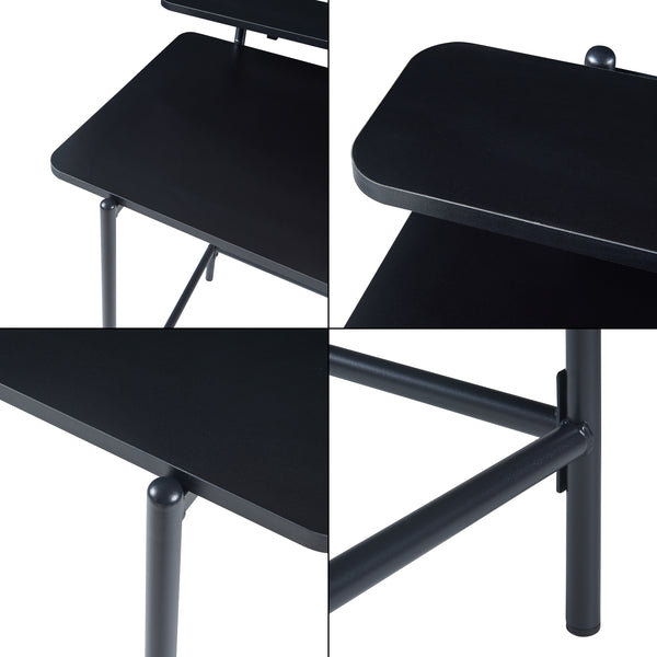 Skrivbord Samnanger 120x55x88 cm Svart [en.casa]