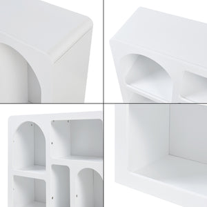 Sideboard Vågå med öppna fack 110x30x70 cm Vit [en.casa]