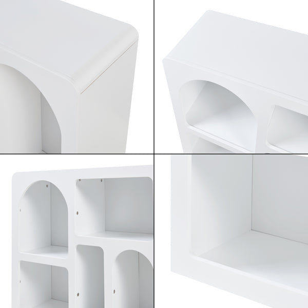 Sideboard Vågå med öppna fack 110x30x70 cm Vit [en.casa]