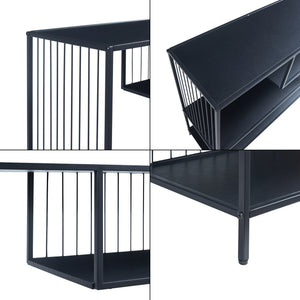 Konsolbord Oxelösund 120x33x80 cm Svart [en.casa]