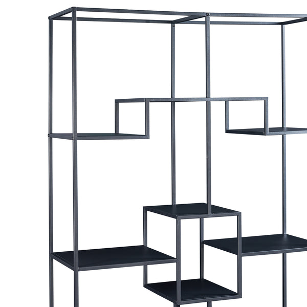Fristående hylla Råde Metall 180x100x35 cm Svart [en.casa]