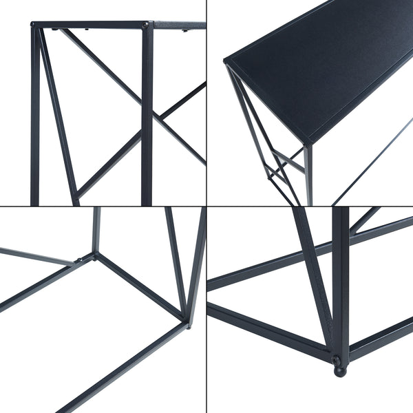 Konsolbord Rättvik 120x30x80 cm Svart [en.casa]