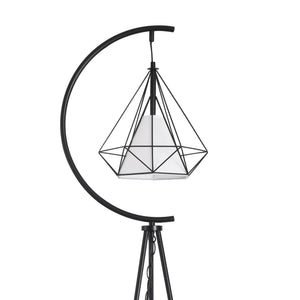 Golvlampa Austell Metall 171cm Svart/Vit [lux.pro]