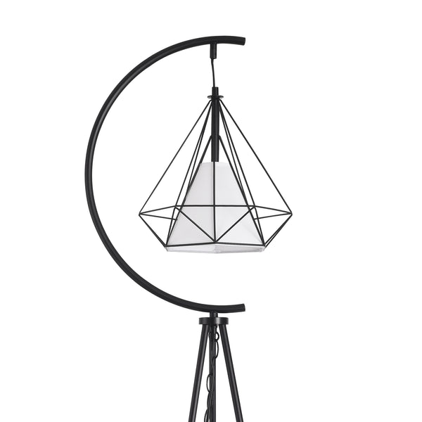 Golvlampa Austell Metall 171cm Svart/Vit [lux.pro]
