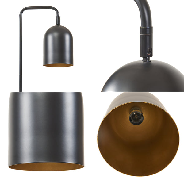 Golvlampa Barnard Metall 159 cm Svart [lux.pro]