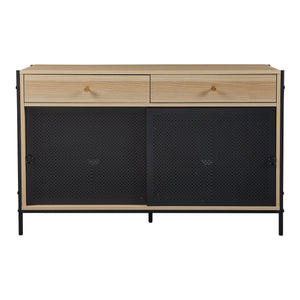 TV-bänk Tysnes 120x40x75 cm Ek/Svart [en.casa]