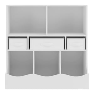 Barnhylla Vastesa 75x80x40 cm Vit [en.casa]