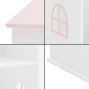 Barnhylla Vipsali 140x40x35 cm Vit/Rosa [en.casa]