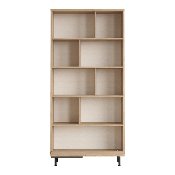 Bokhylla Kvænangen 176x84x30 cm Eklook/Rattanlook [en.casa]