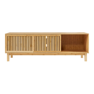 Tv-bänk Ypäjä 150x42x50 cm bambu [en.casa]