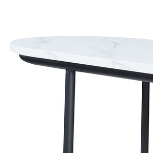 Konsolbord Nordfron 120x40x75 cm Marmor, vit [en.casa]