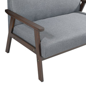 2-sits stoppad soffa Kinda 121x69x75 cm Grå [en.casa]